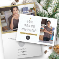 Clips papier Joy Peace Cheers Blue Grids Corporate