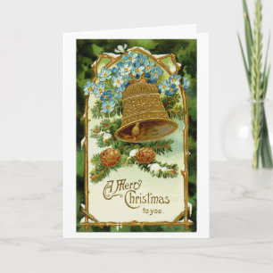 Cartes Pour Fêtes Annuelles Cloche de Noël Vintage
