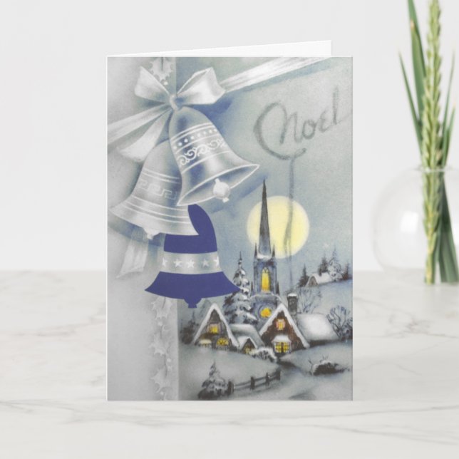 Cartes Pour Fêtes Annuelles Cloches argentées (Devant)