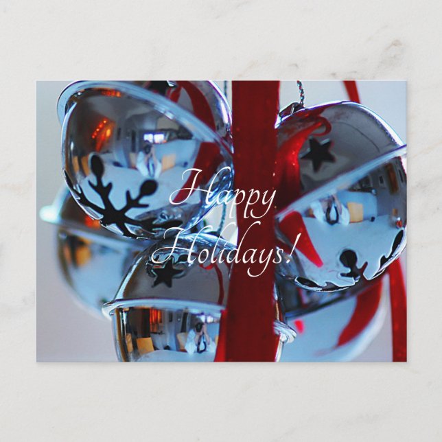 Cartes Pour Fêtes Annuelles cloches en jingle d'argent (Devant)