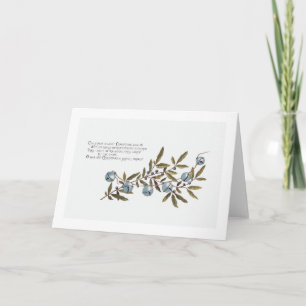 Cartes Pour Fêtes Annuelles Cloches et bleuets de Noël