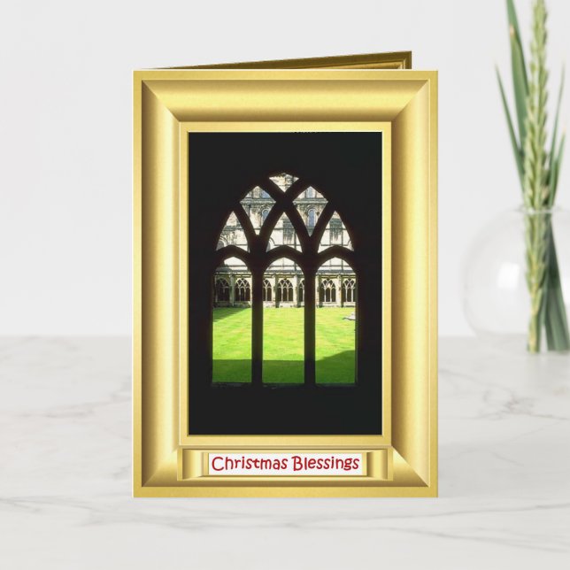 Cartes Pour Fêtes Annuelles Cloître de la cathédrale, Angleterre (Devant)