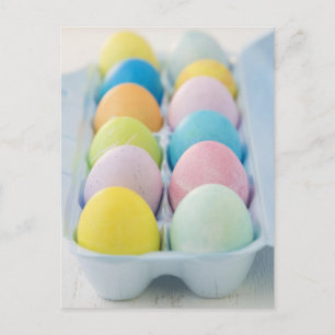 Cartes Pour Fêtes Annuelles Closeup des oeufs colorés de Pâques