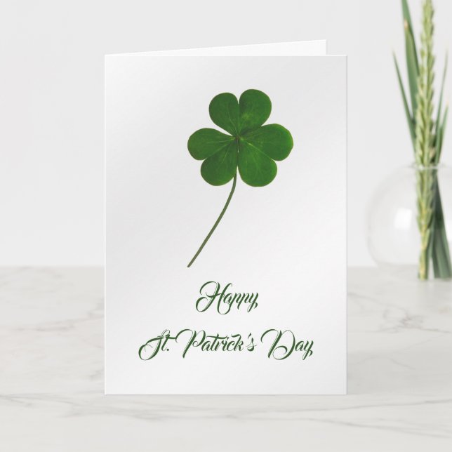 Cartes Pour Fêtes Annuelles Clover vert st patrick (Devant)