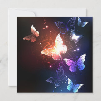 Cartes Pour Fêtes Annuelles Clowing Night Butterflies
