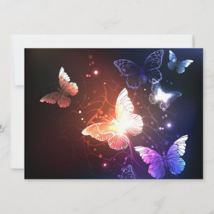 Cartes Pour Fêtes Annuelles Clowing Night Butterflies