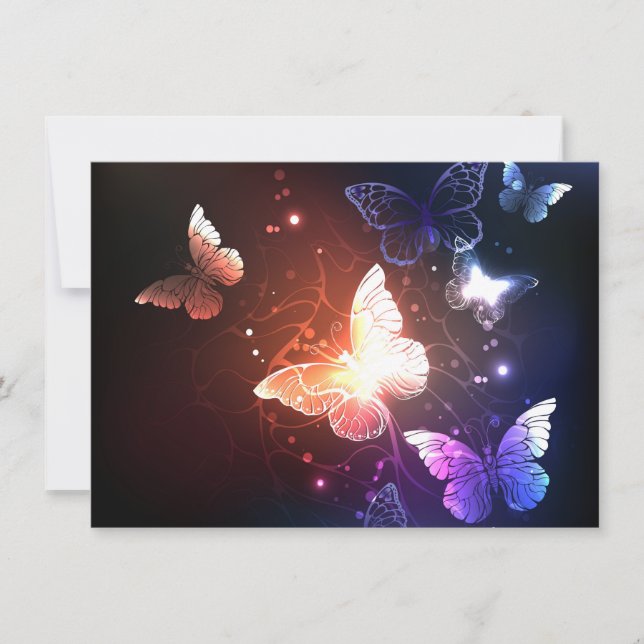 Cartes Pour Fêtes Annuelles Clowing Night Butterflies (Devant)