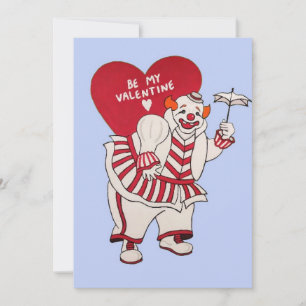 Cartes Pour Fêtes Annuelles Clown de la Saint-Valentin Vintage déplaisante