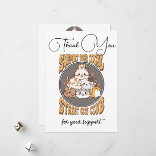 Cartes Pour Fêtes Annuelles Club de chats de rue sur mesure