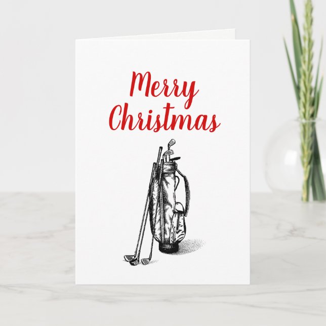 Cartes Pour Fêtes Annuelles Club de golf Golf Bag (Devant)