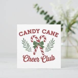 Cartes Pour Fêtes Annuelles Club de Joie de Noël Coquette Candy Cane Correspon