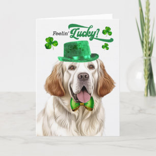 Cartes Pour Fêtes Annuelles Clumber Spaniel Chien Lucky St Patrick's Day