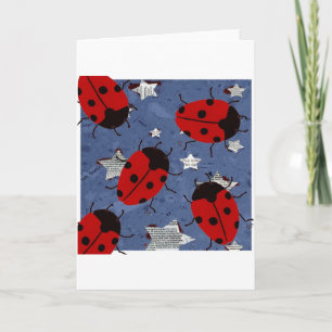 CARTES POUR FÊTES ANNUELLES COCCINELLE