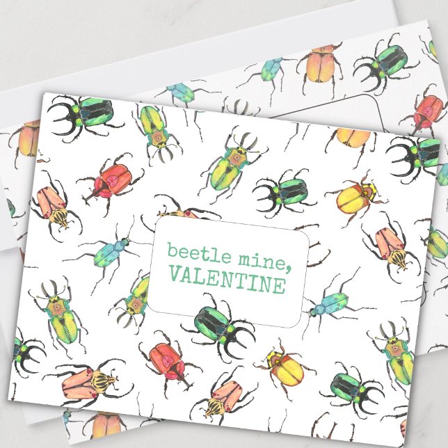 Cartes Pour Fêtes Annuelles Coccinelle Mine Amour Saint-Valentin (Créateur téléchargé)