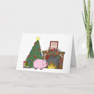 Cartes Pour Fêtes Annuelles Cochon de Noël