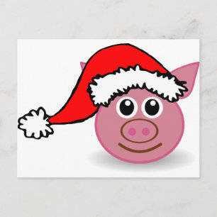Cartes Pour Fêtes Annuelles cochon de noël