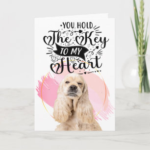 Cartes Pour Fêtes Annuelles Cocker Spaniel aime la Saint-Valentin personnalisé
