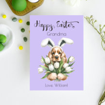 Cocker Spaniel Avec Des Oreilles De Lapin Joyeux P