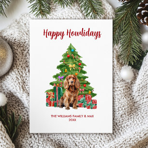 Cartes Pour Fêtes Annuelles Cocker Spaniel Famille Noël