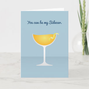 Cartes Pour Fêtes Annuelles Cocktail Valentine : Tu peux être mon Sidecar