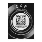Code QR du Mariage de disques de vinyle rétro-chic