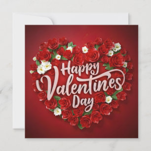 Cartes Pour Fêtes Annuelles Cœur avec lumière avec les mots Bonne Saint-Valent