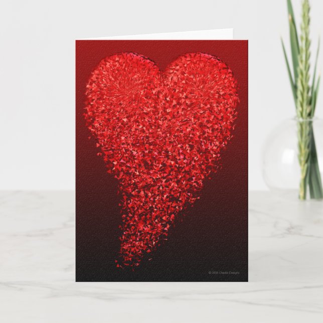 Cartes Pour Fêtes Annuelles Coeur brisé (Devant)