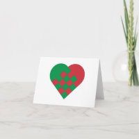 Coeur danois vert rouge
