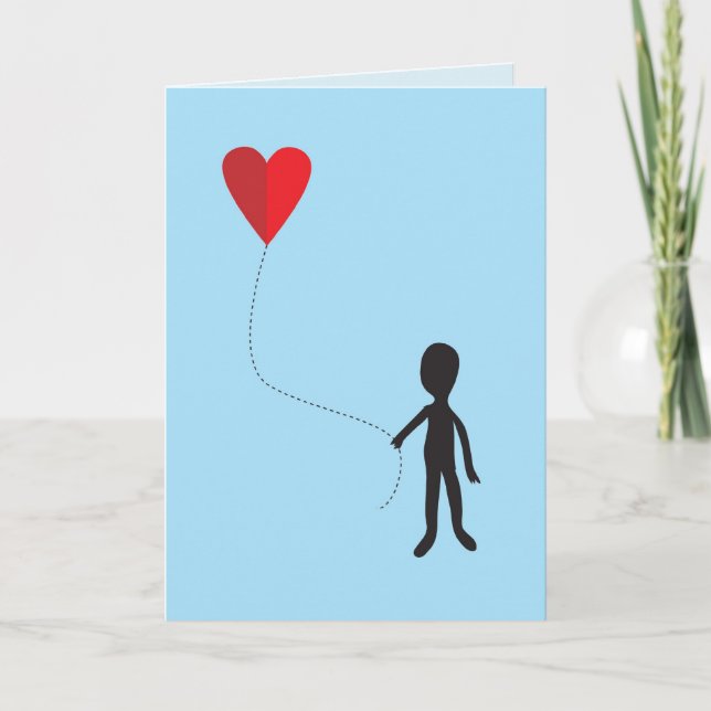 Cartes Pour Fêtes Annuelles Coeur de ballon (Devant)