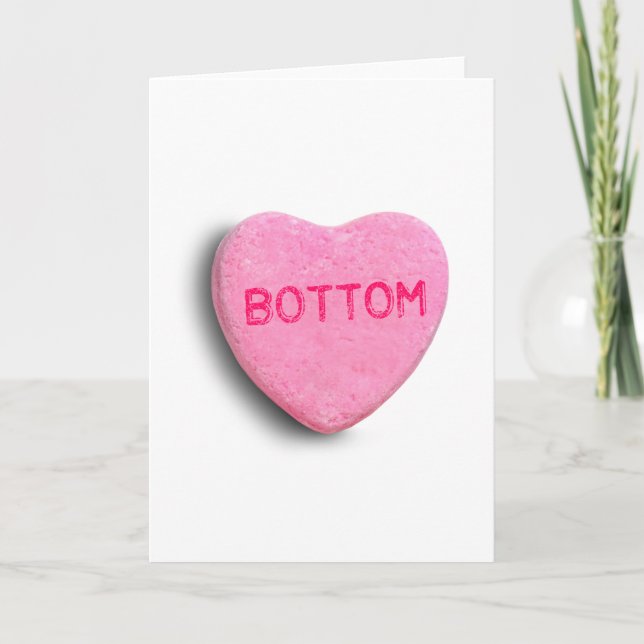 Cartes Pour Fêtes Annuelles Coeur de bonbons inférieur (Devant)