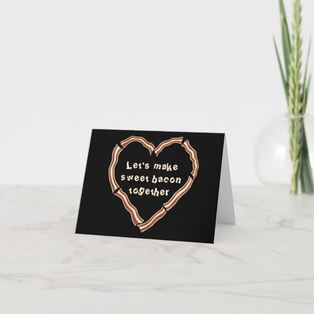 Cartes Pour Fêtes Annuelles Coeur de lard doux (Devant)