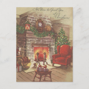 Cartes Pour Fêtes Annuelles Coeur de Noël Vintage