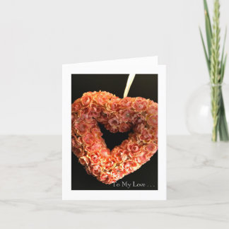 Cartes Pour Fêtes Annuelles Coeur de Saint-Valentin : Rose dans #4 noir