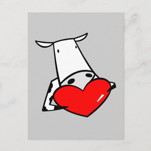 Cartes Pour Fêtes Annuelles Coeur de vache Valentine I Love Cows (Devant)