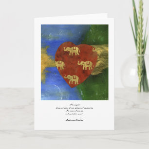 Cartes Pour Fêtes Annuelles Coeur d'éléphant