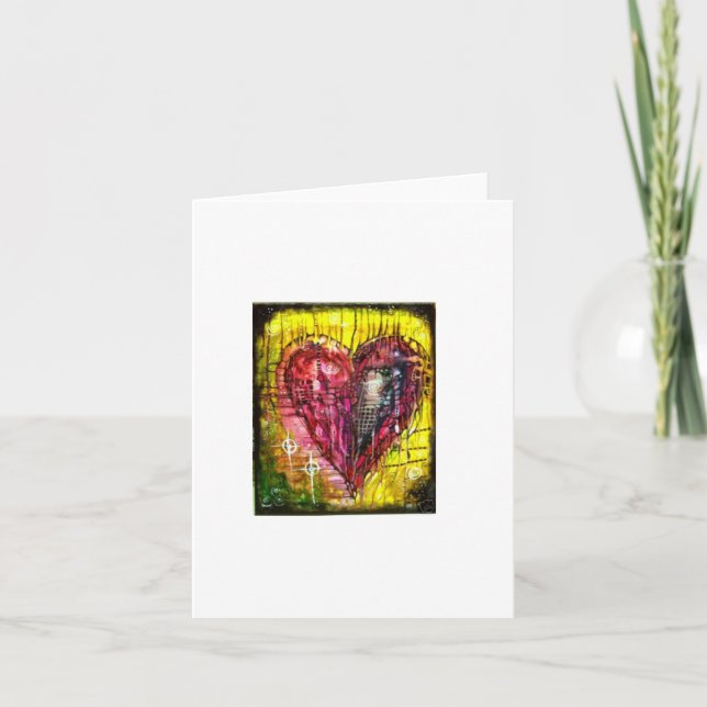 Cartes Pour Fêtes Annuelles Coeur éclaboussé (Devant)