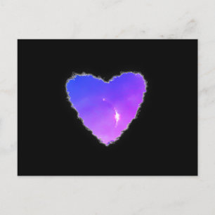 Cartes Pour Fêtes Annuelles Coeur éclipsé dans les nuages Saint Valentin Amour