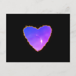 Cartes Pour Fêtes Annuelles Coeur éclipsé dans les nuages Saint Valentin Amour