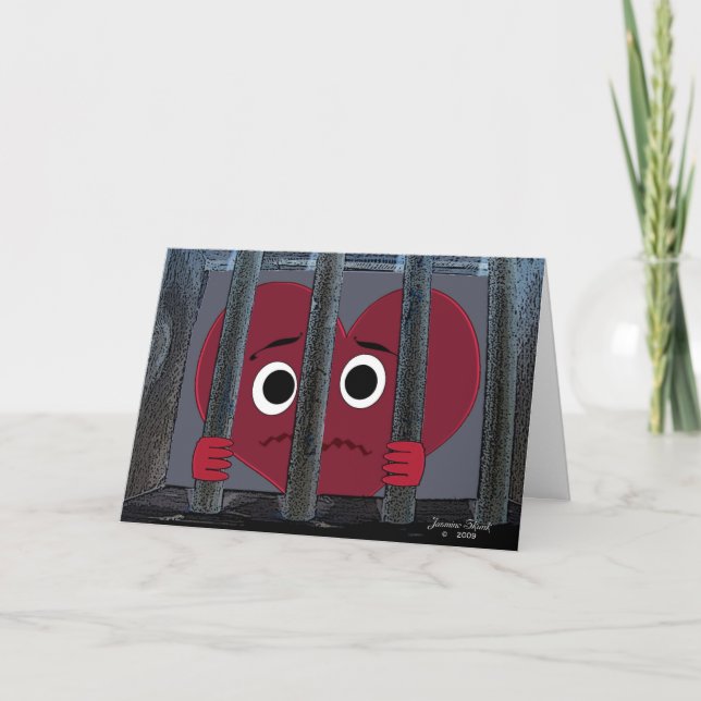 Cartes Pour Fêtes Annuelles Coeur emprisonné Valentine (Devant)