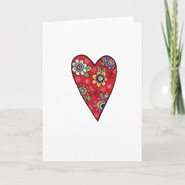 Cartes Pour Fêtes Annuelles coeur fait main (Devant)