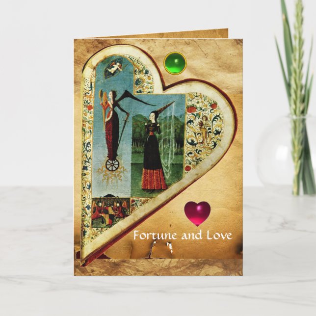Cartes Pour Fêtes Annuelles COEUR FORTUNE ET L'ALLÉGATION AMOUREUSE Saint-Vale (Devant)