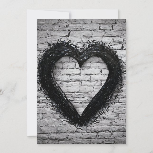 Cartes Pour Fêtes Annuelles Coeur gauche, no 02 (Devant)