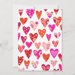 Cartes Pour Fêtes Annuelles Coeur Motif Rouge rose Valentines