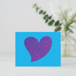 Cartes Pour Fêtes Annuelles Coeur Parties scintillant verte