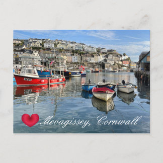 Cartes Pour Fêtes Annuelles Coeur personnalisé Mevagissey Poisson Atterrissage