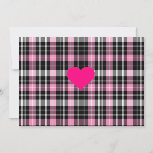 Cartes Pour Fêtes Annuelles Coeur rose motif rose rose classique (Devant)