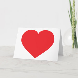 Cartes Pour Fêtes Annuelles Coeur rouge - blanc à l'intérieur
