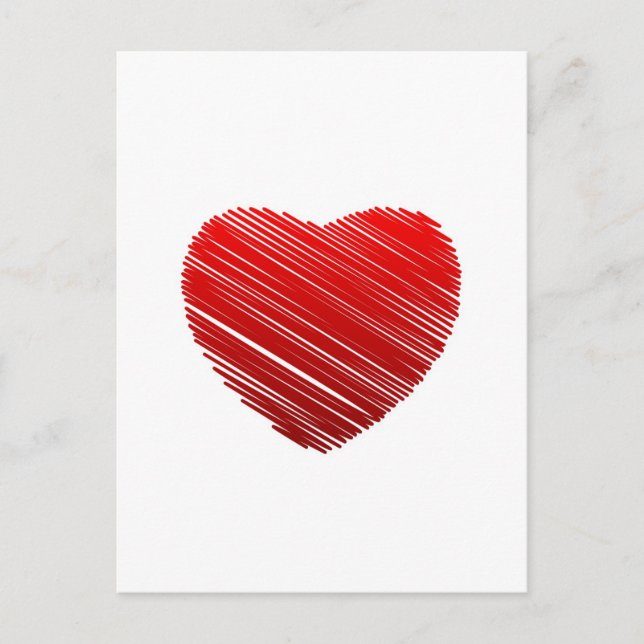 Cartes Pour Fêtes Annuelles Coeur rouge croisé (Devant)
