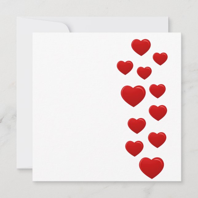 Cartes Pour Fêtes Annuelles coeur rouge valentin (Devant)