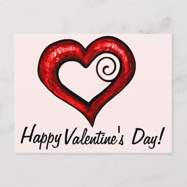 Cartes Pour Fêtes Annuelles Coeur roux (Devant)